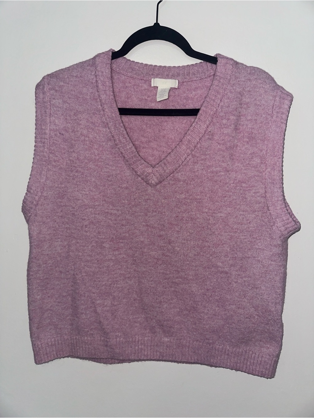 H&M Lavender V-Neck Knit Vest